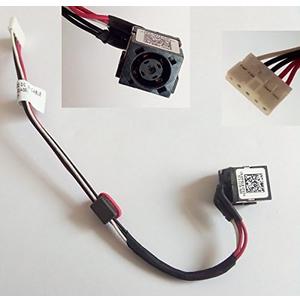 DC-in Jack for Dell Inspiron 17R-5721 15R-5521 15R-3521 17-3721 DC30100MB00 DC30100M800 1K31Y 01K31Y, Power Jack Harness Port Connector Socket with Wire Cable