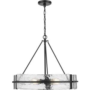 ML Lighting 19504-MB Rezi 24" Wide 4-Light Pendant - Matte Black