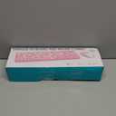 Wireless Keyboard and Mouse Combo, Retro Typewriter Keyboard with Round Keycaps, 2.4GHz USB Cute Wireless Keyboard Mouse for Computer, Desktop, Laptop and Computer (Black-Colorful)