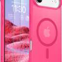 SPIDERCASE for iPhone Air Case, Magnetic Translucent Matte Case with 2PCS Tempered Glass Screen Protector Slim Phone Case for iPhone Air 6.5'', Hot Pink