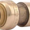 SharkBite 3/8 inch (1/2 inch OD) x 1/2 inch Reducing Coupling, Push to Connect Brass Plumbing Fitting, PEX Pipe, Copper, CPVC, PE-RT, HDPE, U009LFA