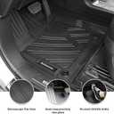 Floor Mats Cargo Liner Compatible for T-oyota Sienna (2021-2023 2024 2025) 7 Seat Custom Fit 1st, 2nd and 3rd Row Weather Mats (7 Seater with Spare Tire)