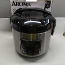 AROMA Digital Rice Cooker, 4-Cup (Uncooked) / 8-Cup (Cooked), Steamer, Grain Cooker, Multicooker, 2 Qt, Stainless Steel Exterior, ARC-914SBD