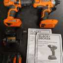 BLACK+DECKER 20V MAX Cordless Drill and Impact Driver, Power Tool Combo Kit with Battery and Charger (BD2KITCDDI)