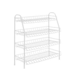 4-tier Wire Closet Shelf, White, 11.5 X 25 X 27.88-in.