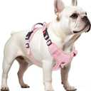 Timos Dog Harness Small Sized, No Pull Pet Harness with Neck Lockable Snap,No Choke Front Clip Dog Reflective Vest,Adjustable Metal Rings 3 Buckles,Easy Control Handle for Small Dogs Lock Pink S