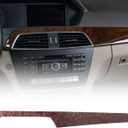 XQSMWF Agate Wood Grain Center Console Dash Stirp Trim Compatible with Mercedes-Benz C-Class C180 C250 C300 C63 2012 2013 2014 Left Hand Drive Accessories Self-Adhesive Grain Center Dash Strip Trim