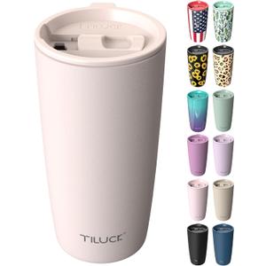 TILUCK 20 oz Insulated Tumbler with BPA-Free Lid, Stainless Steel Vacuum Travel Coffee Mug, Double Wall Coffee Tumbler20ozMatte SakuraPink