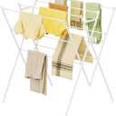 Extra Large Clothes Drying Rack Foldable Clothing Drying Rack 33" W x 37" H x 27.5" D, Space-Saving Portable Laundry Drying Rack for Outdoor & Indoor, White