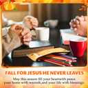 12 Pcs Fall Christian Gifts for Women Religious Pencil Pouch Bible Verse Pencil Case Religious Canvas Cosmetic Bags Scripture Makeup Bags for Thanksgiving Office Supplies