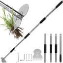 Garden Tools,Weeder Tool,63" Weed Puller Tool with Long Handle,Easy Weeding Without Bending or Squatting Down,Weeding Tools Suitable for Farm Planting,Gardening(Silver 12 Claws)