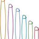 BlingKingdom 6 Size Metal Stitch Holders, Aluminum Yarn Knitting Stitch Holder Needle Marker Aid Large Safety Pins for DIY Knitting Sweaters Gloves Crochet Craft Projects (6 Colors)