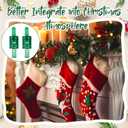 24 Pcs Christmas Garland Hanger Green Wreath Ties Hooks for Mantle Adjustable Stocking Holder Reusable Adhesive Straps Wreath Hangers for Front Door Fireplace Staircase Banisters