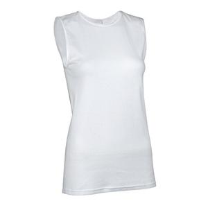 Rosette Women’s Sleeveless Undershirt - Layering Cotton Tank Top– High Neck Camisole, Full Shoulder Design White, Size M