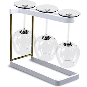 Dishwasher Wine Glass Rack by Pascal Charmolu - 3-Capacity Storage Drying Rack - Tabletop/Countertop Wine Glass Holder (White)
