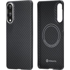 ORNARTO for Samsung Galaxy S25 Edge Case - Ultra Slim & Lightweight Matte Finish Hard Cover, 600D Aramid Fiber | Compatible with MagSafe | Protective Phone Cover for Galaxy S25 Edge, Black