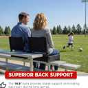 SPORT BEATS Stadium Seats with Back Support Bleacher Chairs with Back and Cushion Thick Padded Bleacher Seats Includes Shoulder Strap Black 1pc Standard
