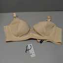 Plus Size Wireless Bras for Women No Underwire Push Up Bra Unlined Plunge V Large Breast Minimizer Bras Size 38F