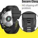 ANCOOL for Fenix 5/Fenix 6/Fenix 7 Band 22mm Silicone Watch Band for Fenix 8 47mm/Fenix 7 Pro/6 Pro/5 plus/Forerunner 935/945/955/965/Approach S62/S60/Epix Gen 2 47mm(Black)