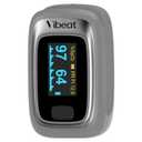 Fingertip Pulse Oximeter, Vibeat Portable SPO2 Monitor with Pulse Rate, Finger Blood Oxygen Saturation Meter with 12 Sets of Data Records, Gray