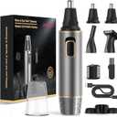 AREYZIN Nose Hair Trimmer for Men Rechargeable 4-in-1 Versatile Nose Trimmer Professional Painless Hair Trimmer for Ear Beard Facial Pubic Trimmer for Men, Wet or Dry Use, Dual Edge Blades