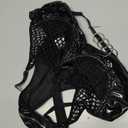 Myilewjt Faux Leather Lingerie Rave Bodysuit for Women Sexy Wet Look Clubwear Shiny Body Suit Fishnet Teddy with Zipper XL