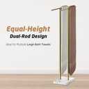 KES Brushed Gold Standing Towel Rack, 37"H, Heavy Marble Base, Bathroom