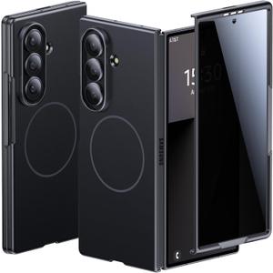Lanhiem Magnetic for Samsung Galaxy Z Fold 7 Case with Privacy Screen Protector, [Compatible with MagSafe][Anti Spy] Full-Body Protective Slim Phone Case for Galaxy Z Fold 7, Black
