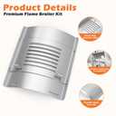 Flame Broiler Kit for Pit Boss Platinum KC Combo Charleston 1020 Pellet Smoker Grills Heat Deflector Diffuser for PB1285KC PB1020NX, Includes 60355 Flame Broiler Main Plate and 31141 Slide Cover