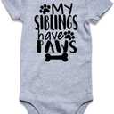 Funnycokid Baby Boys Girls Bodysuit Funny Newborn Romper Short Sleeve Infant Neutral Outfits Jumpsuit 0-12 Months (A1 Grey)