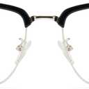 Cyxus Retro Blue Light Glasses Men - Square TR90 Metal Blowline Frame Stylish Trendy for Computer Daily Work 8252