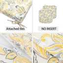 FUNHOME Outdoor Cushion Covers 22 x 20 x 4 inch,Set of 2,Replacement Seat Cushion Cover for Patio Furniture Chair,Water Resistant,Fade-Resistant Slipcover Only,No Insert(Yellow Flower)