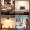 WILLED 3W Mirror Lights with Remote Control,Eye-Friendly Magnetic Light Bar with Battery Level Display,Adjustable Color Temperatures Vanity Lights for Mirror,Makeup Lighting for Bathroom(2 Pack)