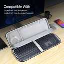 CASEDAO Hard Keyboard Carrying Case Sleeve Cover for MX Keys S/MX Keys Advanced Wireless Illuminated Keyboard, Travel Protective Storage Bag