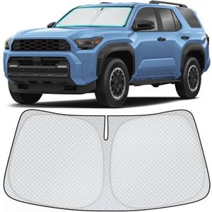 INSAUTO Windshield Sun Shade for 2010-2024 2025 Toyota 4Runner Accessories, [Upgraded 7-Layer Protection], Foldable Front Windshield Sunshade, Block Out UV Rays & Heat, Keep Car Cool