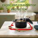 2 Pack Clear Glass Cutting Board, 2 Size Chopping Board with Non-slip Edges, Tempered Cutting Board with Hanging Hole for Kitchen Counter, Meal Prep, Dishwasher Safe (15"x 10", 12"x 8")