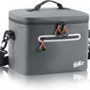 Soft-Sided Cooler Bag, 30 Can Portable Ice Chest Box, Waterproof, Leak-Proof, Insulated Cooler for Lunch, Beach, Drink, Beverage, Travel, Camping, Picnic (Dark Gray)