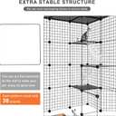 PAWING Cat Large Enclosure - DIY Catio Ideal for 1-3 Cats, Indoor & Outdoor, Detachable Metal Wire Kennel, 2x3x4 Exercise Place
