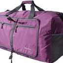 Woogwin Travel Duffel Bag Large Foldable Waterproof Overnight Bag for Beach Swim Bags Pool Sports Gym (60L Purple)