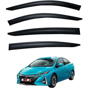 Yakitoko Window Visors Vent Sun Shade Rain Guards for Toyota Prius 2016-2022 Black 4PCS