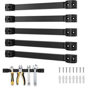 12" Magnetic Tool Holder, 5 Packs Storage Strips Tool Magnet Bar PVC Coated for Garage Organizer Mounted Hanging Strip,Heavy Duty of Magnetic Holder Easy to Install