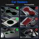 DYLEN Car Cup Holder Expander, 2 in 1 Cup Holder Adapter Extender for Car with Expandable Insert, Fits Yeti, Hydroflask and Other Large Water Bottles & Mugs in 2.2"-4.6" (10-46oz)