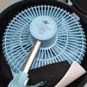 Portable Pedestal Rechargeable Fan, H6 Foldable Standing and Desk Fan, 16000mAh Cordless Collapsible Design with Remote, 5 Speeds, Quiet Airflow, USB-C, Power Bank, Screen, Blue