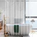 YISURE No Hook Needed Extra Long 72x96 Shower Curtain Liner, Clear PEVA Plastic Waterproof Bathroom Curtain Transparent Shower Liner