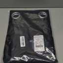 NICETOWN Pitch Black Solid Thermal Insulated Grommet Blackout Curtains/Drapes for Bedroom Window (2 Panels, 42 inches Wide by 63 inches Long, Black)