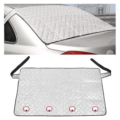 Dickno Car Rear Windshield Cover, Magnetic Auto Rear Windscreen Snow Ice Cover, 4 Layers All-Weather Ice Frost Snow Protector, Automotive Winter Accessories for Most Vehicles