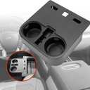 Front Console Cup Holder Compatible with Ford F150 2015-2020 and Ford F-Series Super Duty 2017-2022 Year, Center Cup Holder Under Front Seat Bottom, HC3Z-2813562-AB, 9.5x9.5 Inch