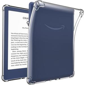 Clear Kindle Case for 6" Kindle 11th Generation 2022 and 2024 Release - TPU Back Cover, Lightweight Slim Soft Clear Kindle Cover for 6 inch Kindle 2022/2024 e-Reader (Not Fit 11th Gen 2021)