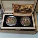 250th Anniversary USA Commemorative Coin Set with Wooden Gift Box, Patriotic Eagle & Liberty Bell Coins, 1776–2026 Freedom Keepsake, Veteran Gift, 250 Anniversary America Merchandise