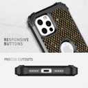 LONTECT for iPhone 12/iPhone 12 Pro Case Glitter Sparkly Bling 3 in 1 Shockproof Heavy Duty Hybrid Sturdy High Impact Protective Cover Case for Apple iPhone 12/12 Pro 6.1 inch,Shiny Black